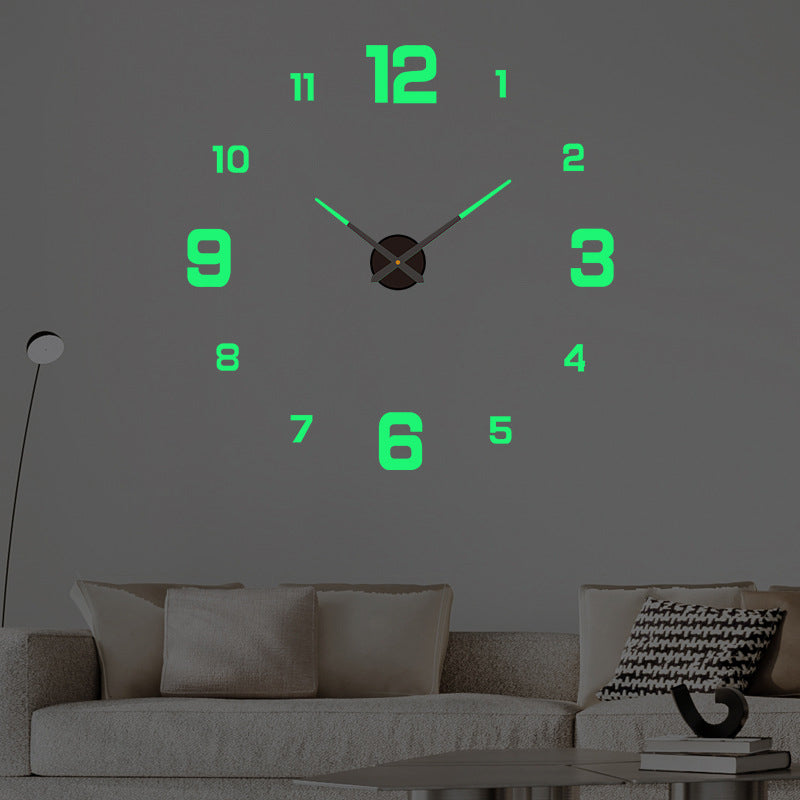 DIY Frameless Creative Wall Clock Wall Decal: A Silent and Stylish Addition for Home Decor, Ideal for Living Rooms and Offices - Korvel