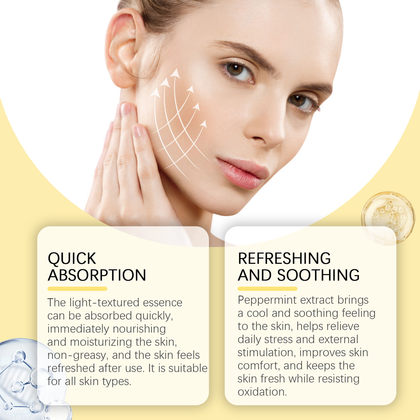 Essence hydratante à la vitamine C pour une peau hydratée