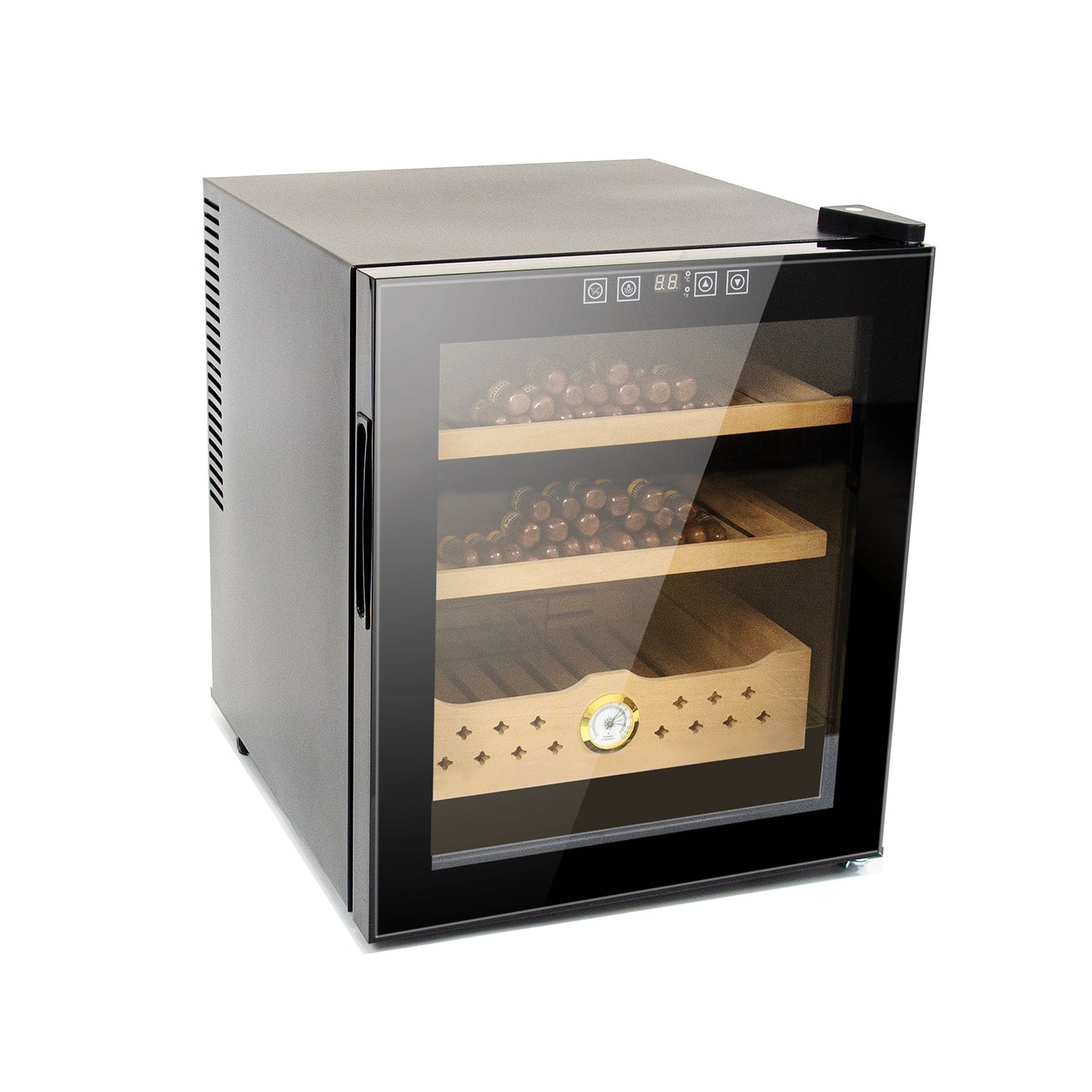50L Electric Humidor, 300 Counts Capacity Cigar Humidor Humidifiers with Constant Temperature Controller - Korvel