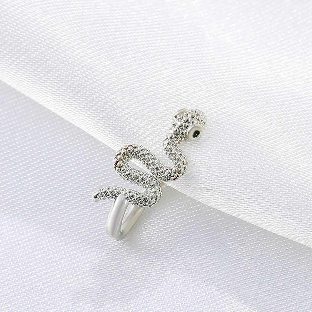 Snake shaped false nose nail nose ring human piercing jewelry for men and women - Korvel