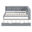 Wooden Twin Size DayBed with Twin Size Trundle, DayBed with Storage Shelf and USB Charging Ports,Grey - Korvel