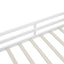Twin Size Low Loft Bed with Two Movable Shelves and Ladder,with Decorative Guardrail Chalkboard,White - Korvel