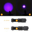 Zoomable LED UV Flashlight SK68 Violet Light 1200LM Adjustable Focus 3 Modes  Lamp Used By AA Or 14500 Battery(365nm) - Korvel