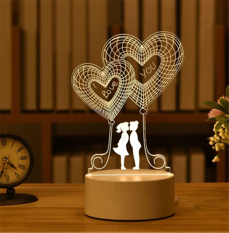 3D LED Night Light - Creative Table Lamp for All Occasions