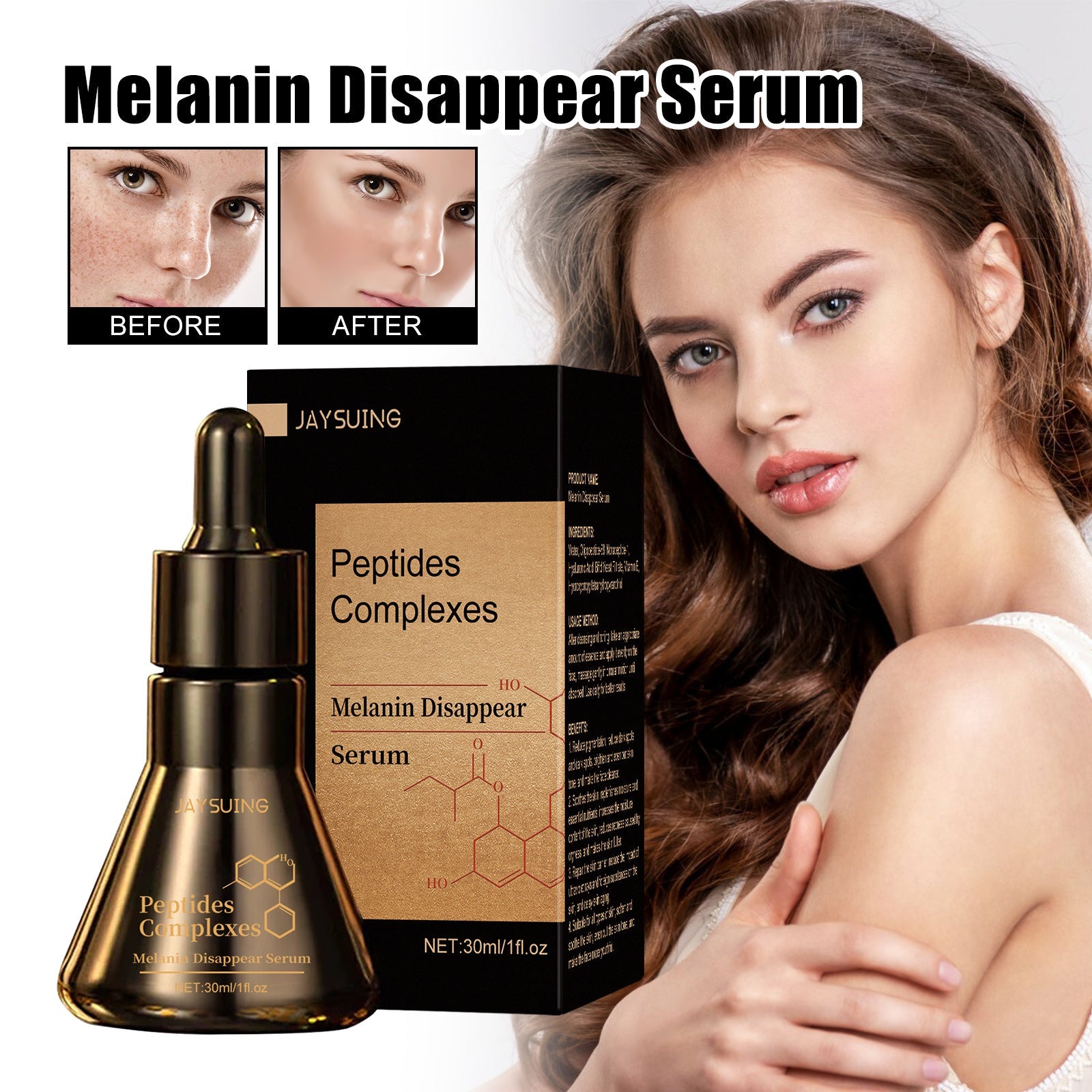 Beauty Skin Essence, Repair Facial Spot Melanin Hydrating Brightening Firming Skin Essence - Korvel