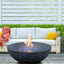42 Inch Dark Gray Outdoor Concrete Propane Fire Pit Bowl