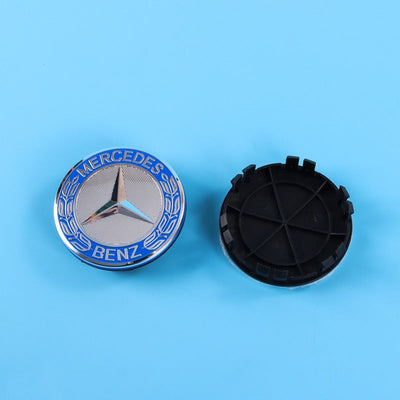 Premium 75mm Wheel Hub Covers for Mercedes Benz