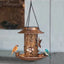 Outdoor solar powered lamp metal hanging bird feeder feeding and watering dual-purpose bird feeder decorative lamp - Korvel