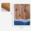 Wood Cutting Board Resin Blue green Wave Pattern - Korvel
