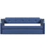 Upholstered Daybed with Trundle, Wood Slat Support,Upholstered Frame Sofa Bed Twin Blue - Korvel