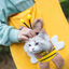 Cute canvas outdoor bag with exposed bee shaped cat bag shoulder bag small dog tote bag - Korvel