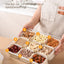 Design Sealed Snackle Storage Box With 9pcs Divider Plastic Divided Veggie Tray With Lid And Handle - Korvel