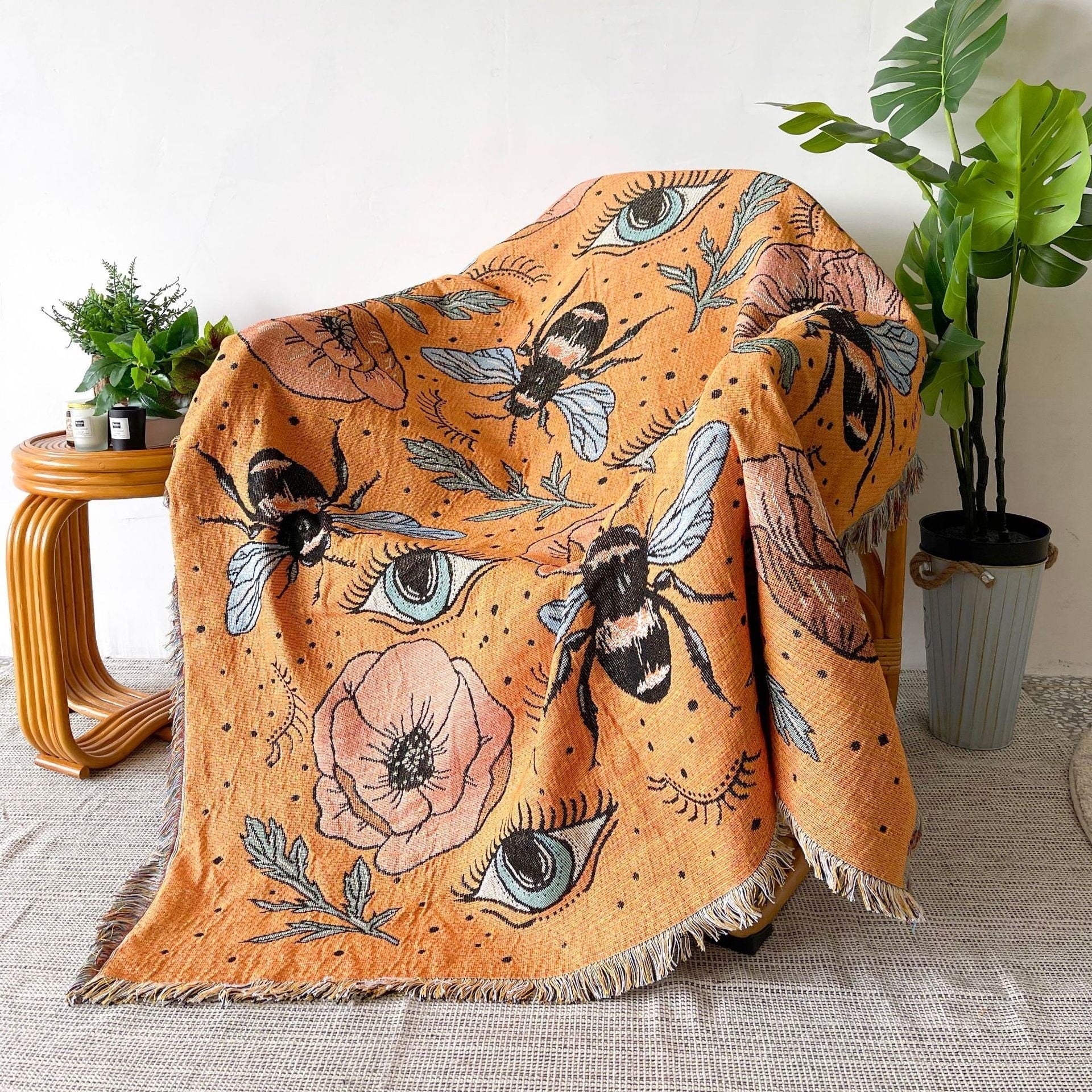Evil Eye Beach Blanket Fashion Towel Camping Mat Picnic Rug Demon Eye Home sofa Throw Blanket Camp Tent Outdoor Deco - Korvel