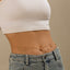 Elegant Zircon Navel Nail Body Chain with Imitation Pearls