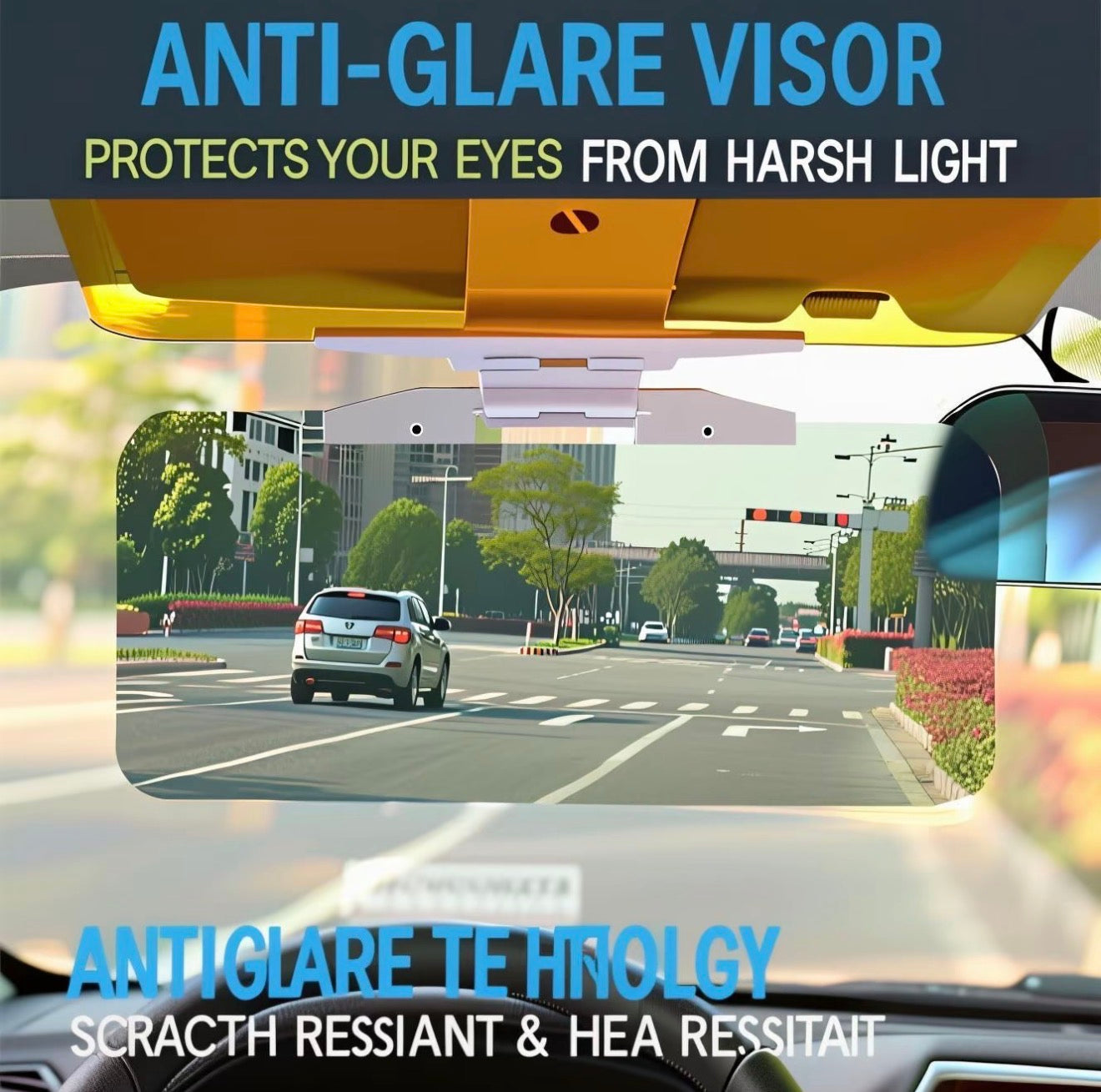 ClearDrive Anti-Glare Visor for Enhanced Driving Comfort