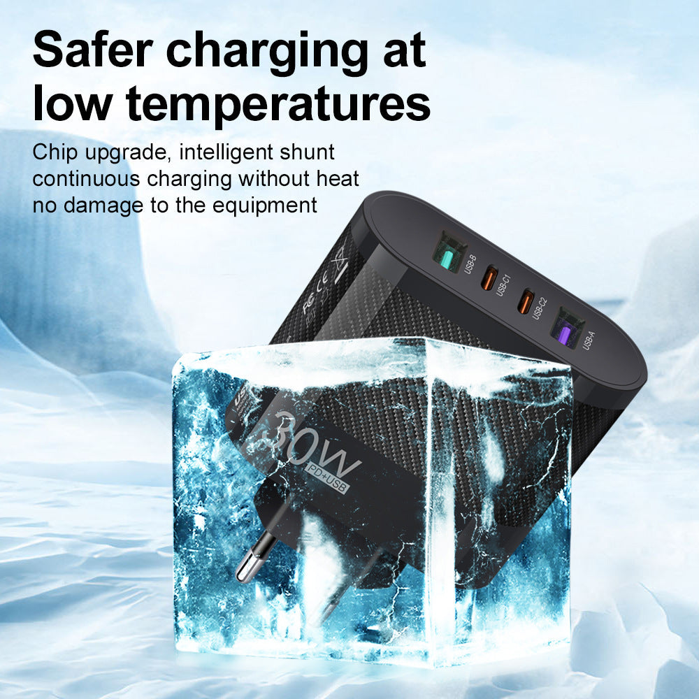 2USB Type-C 30W Mobile Phone Charger Multi Interface Travel Charging Head - Korvel