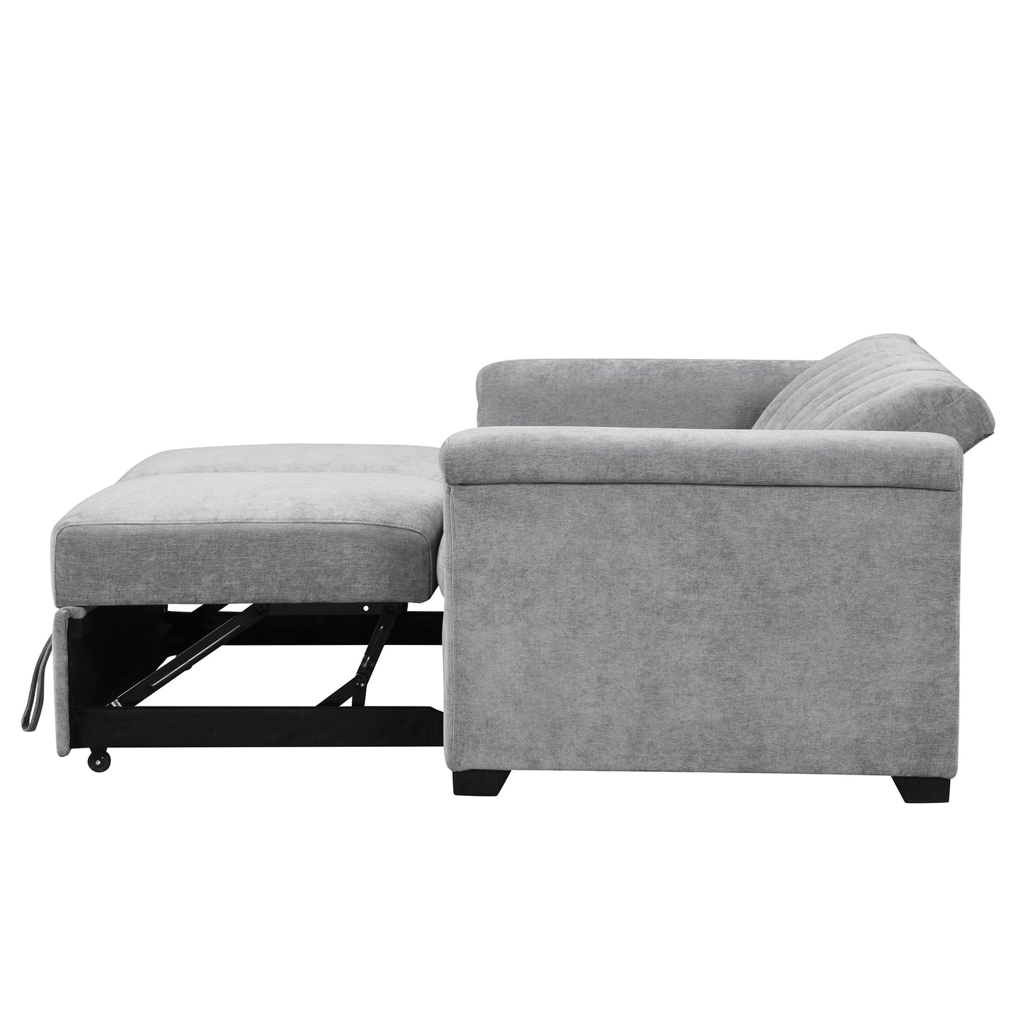 U_STYLE Convertible Soft Cushion Sofa Pull Bed ,for Two People to Sit On - Korvel