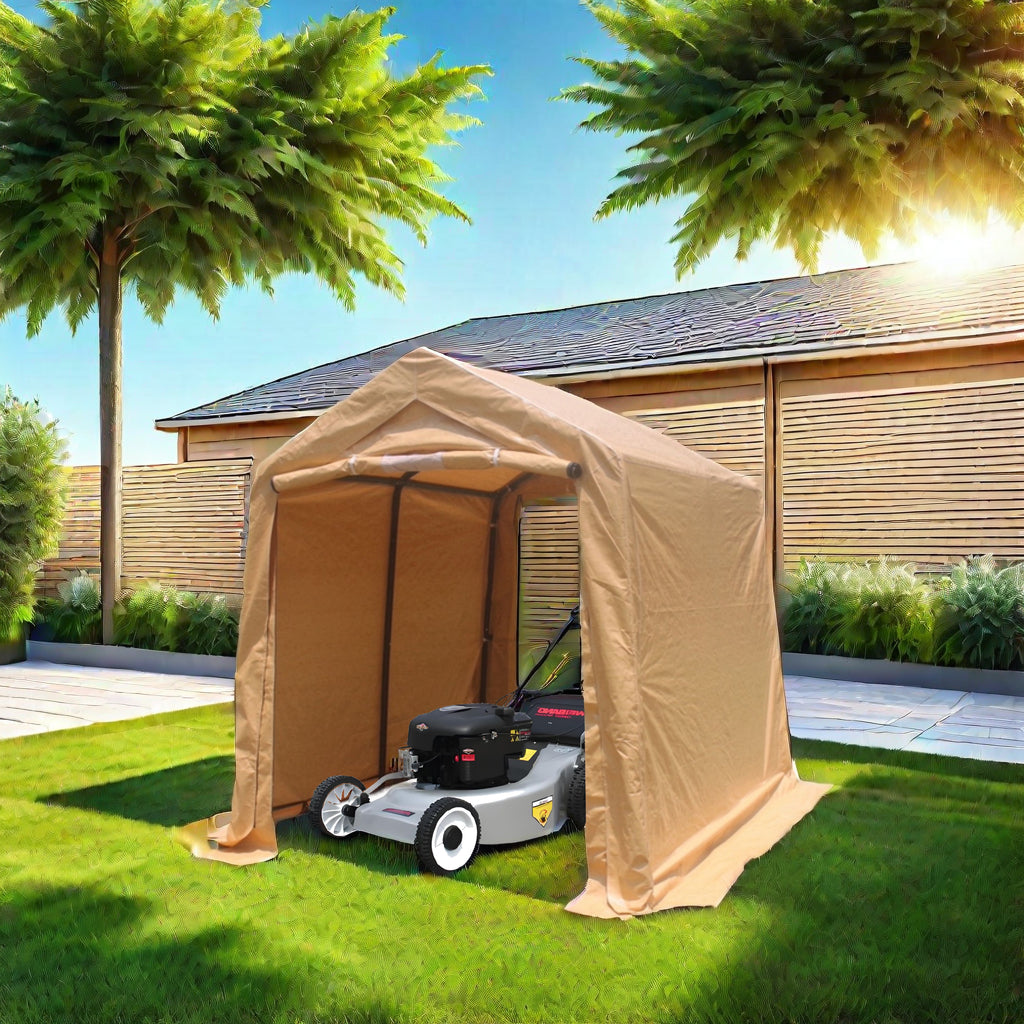 7x8 ft Outdoor Portable Gazebo Storage Shelter Shed
