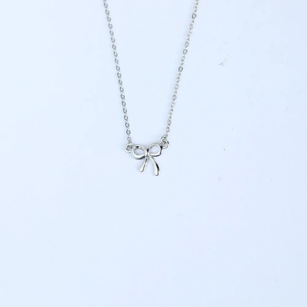 18K Gold-Plated Bow Necklace - Korvel