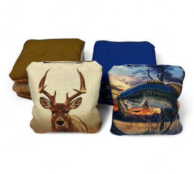 Premium Deer Hunting & Fishing Cornhole Bag Set (8-Pack) - Korvel