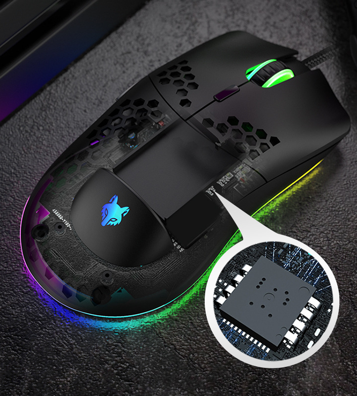 Souris de jeu filaire RGB avec programmation macro - 6 touches