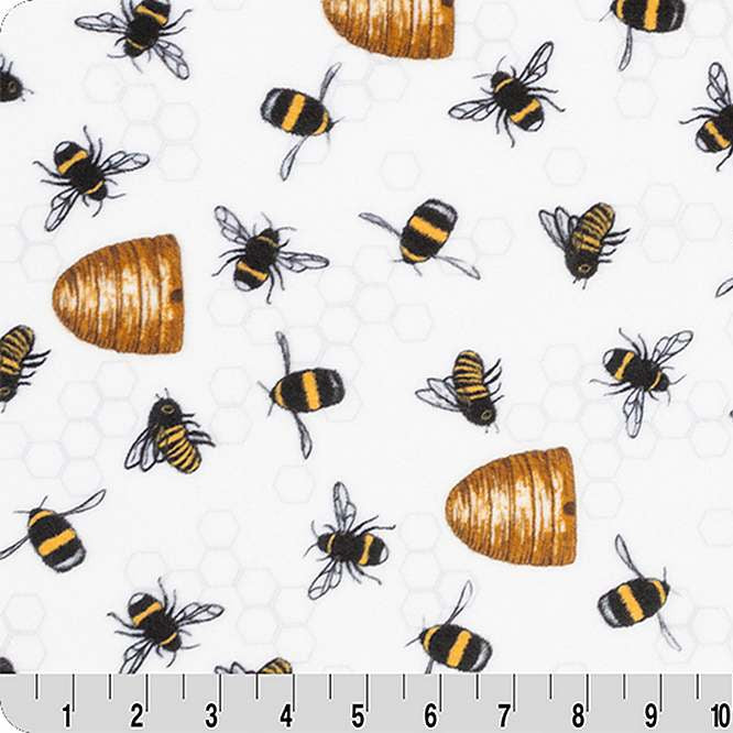 Digital Cuddle Golden Bee's Knees Fabric - 58" per Yard