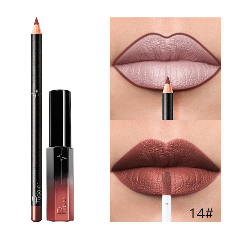 Pudaier 36 Color Matte Lip Gloss & Liner Set