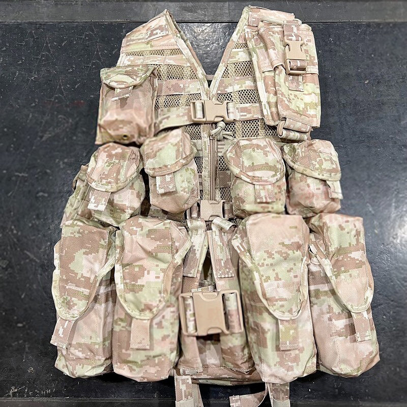 Cold War direct-purchased Russian military-issued 3rd-gen 6sh117 desert KSOR digital camo tactical vest - Korvel