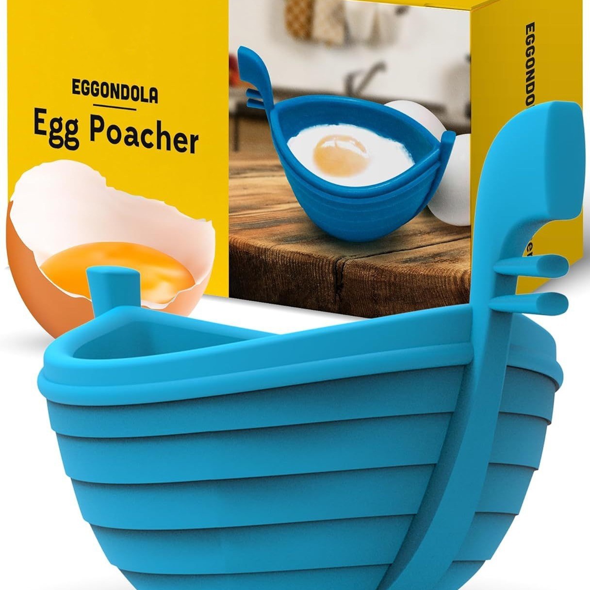 Kitchen practical water wave egg boat water boiled egg maker mold silicone DIY ship boiled egg maker DIY cake frying mold - Korvel
