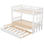 Cama litera con cama nido - Blanca