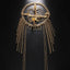 New Tassel Hair Chain Bridal Headpiece for Women Rave Accessories Stage Rhinestone Geometric Head Chain Hat Jewelry Gifts - Korvel