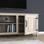 Grey Walnut TV Stand Storage Media Console with Two Doors
