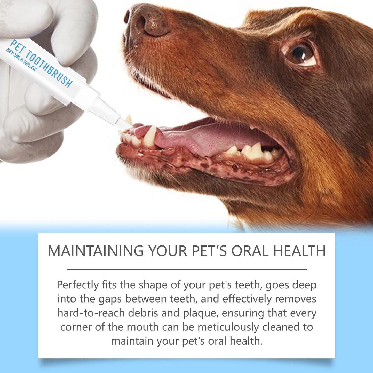 New Pet Toothbrush, Gentle Care, Fresh Breath Clean Bad Breath Pet Teeth Cleaning Pen - Korvel