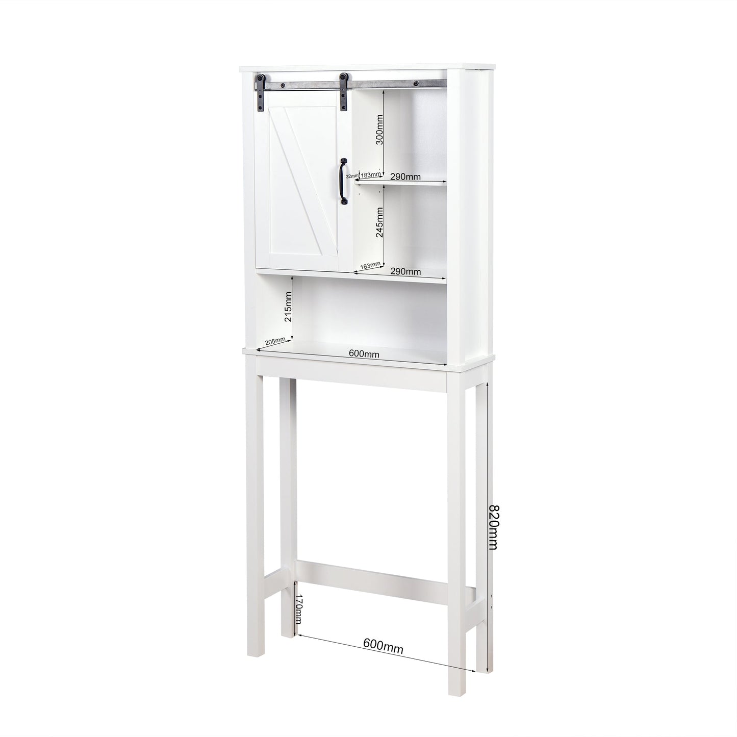 Elegant Over-the-Toilet Storage Cabinet with Adjustable Shelves