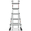 Aluminum Multi-Position Ladder with Wheels - 22 FT, 300 lbs Capacity