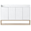 TREXM Modern Sideboard Elegant Buffet Cabinet with Large Storage Space for Dining Room, Entryway (White) - Korvel