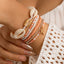 Bohemian vacation style shell rice bead bracelet Bracelet beach starfish bead set for women - Korvel