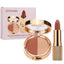 O'CHAINPearlescent two-color eyeshadow matte lipstick does not fade, non-sticky cup powdery delicate eyeshadow palette - Korvel