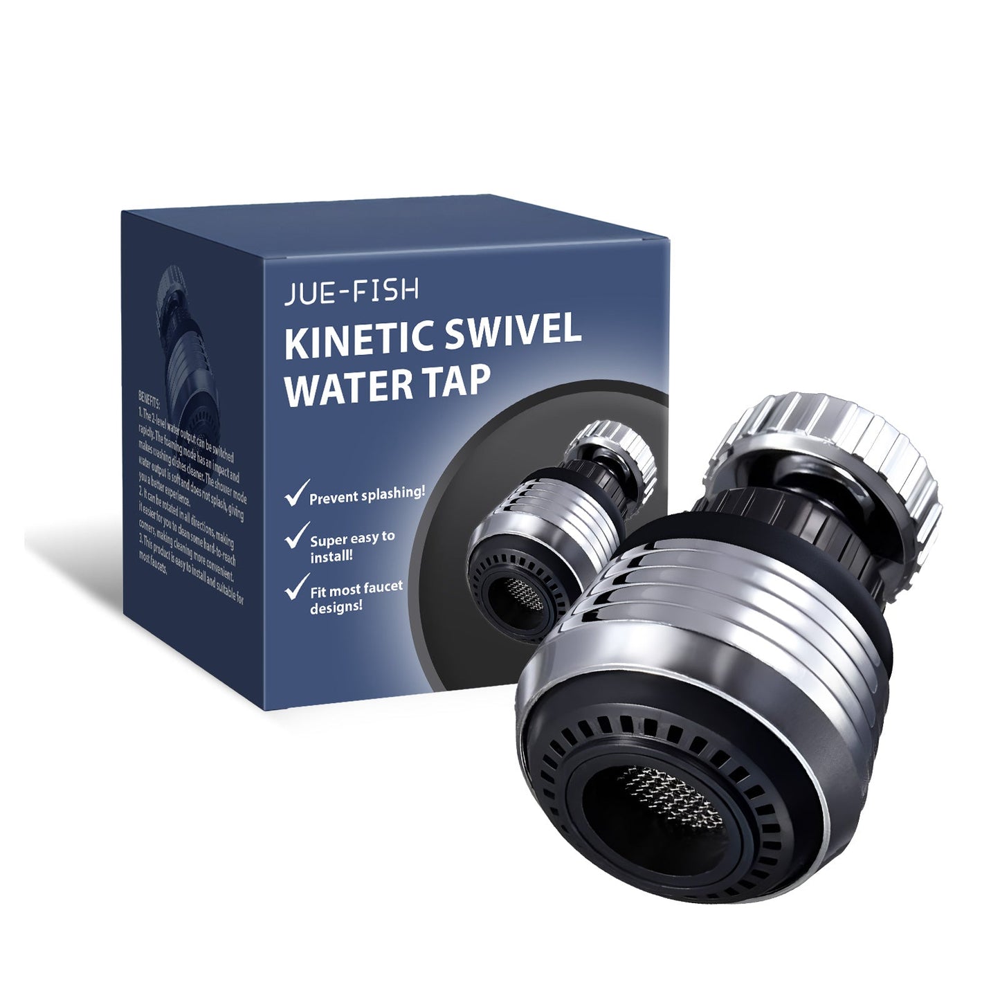 Supercharged Shower Head Home Kitchen Faucet Anti-Splash Head Universal Rotary Supercharged Stainless Steel Shower Head - Korvel
