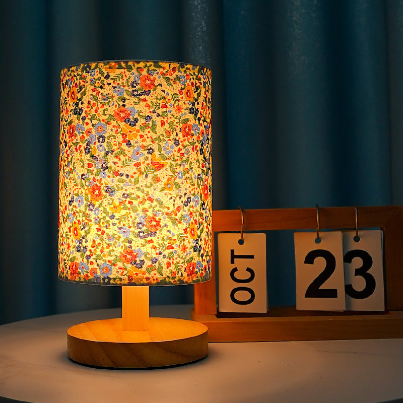 Literary desk lamp bedroom sleeping bedside lamp retro decoration residential dormitory LED night light - Korvel
