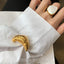 Croissant corsage brooch high-end female design niche silver croissant internet celebrity couple badge - Korvel