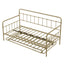 Elegant Bronze Metal Frame Daybed with Trundle