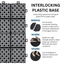 12 x 12 inch black interlocking deck tiles, plastic waterproof, weighing up to 6613 pounds, with a rose pattern pack of 12 - Korvel