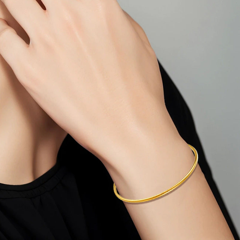 Elegant Multi-Layered 3mm Circular Ring Bracelet