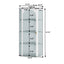 Glass Door Wall Mounted Corner Cabinet with Featuring Four-tier Storage  White - Korvel