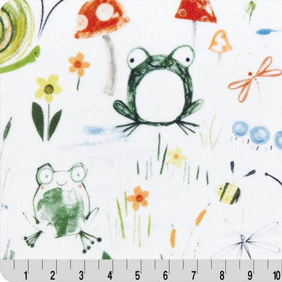 Tela Digital Cuddle Loden Toads Tales 58" - 60" por Yarda