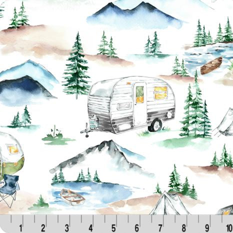 Tissu Digital Cuddle Multi Trailer Trails 58" - 60" par yard