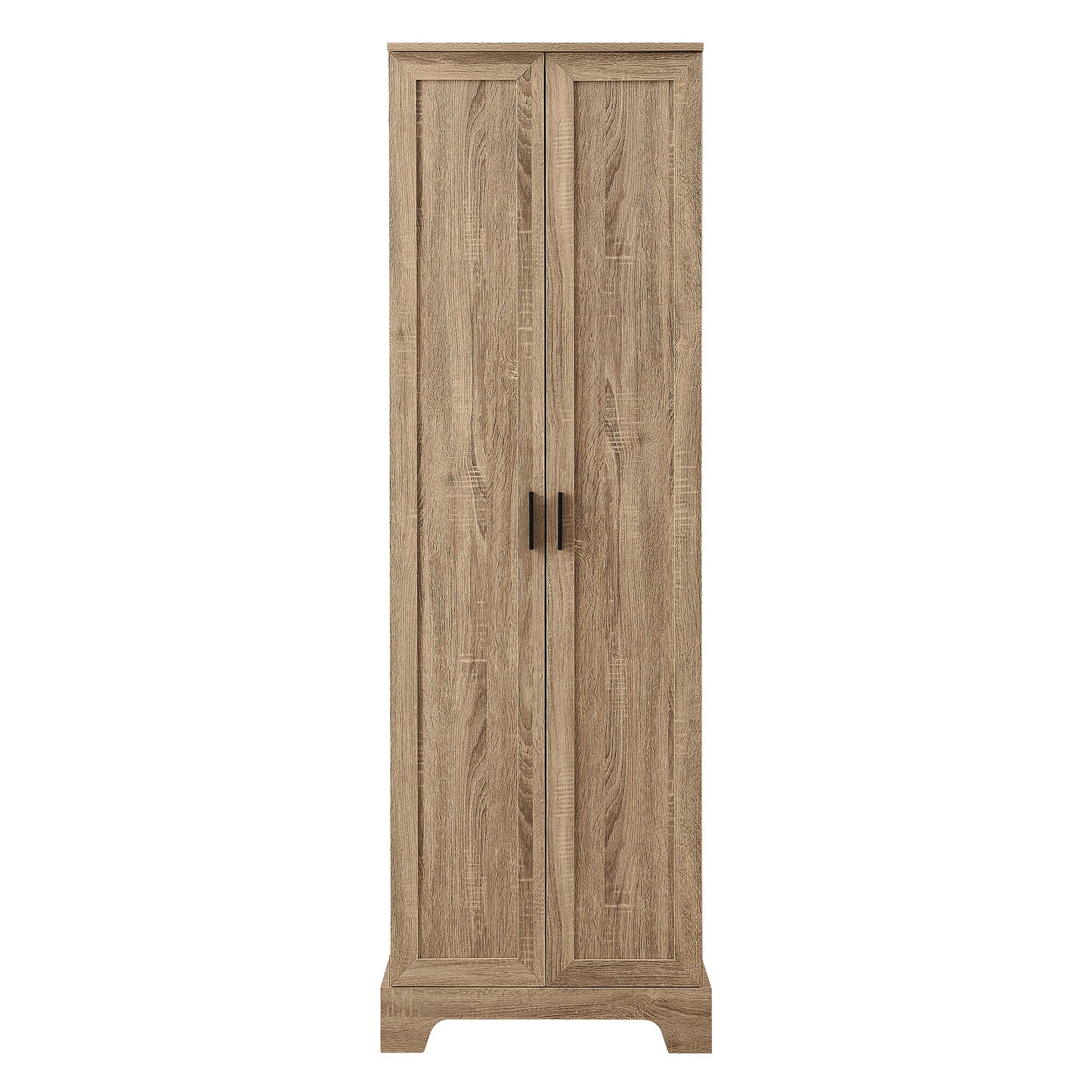 Elegante armario de almacenamiento marrón con estante ajustable