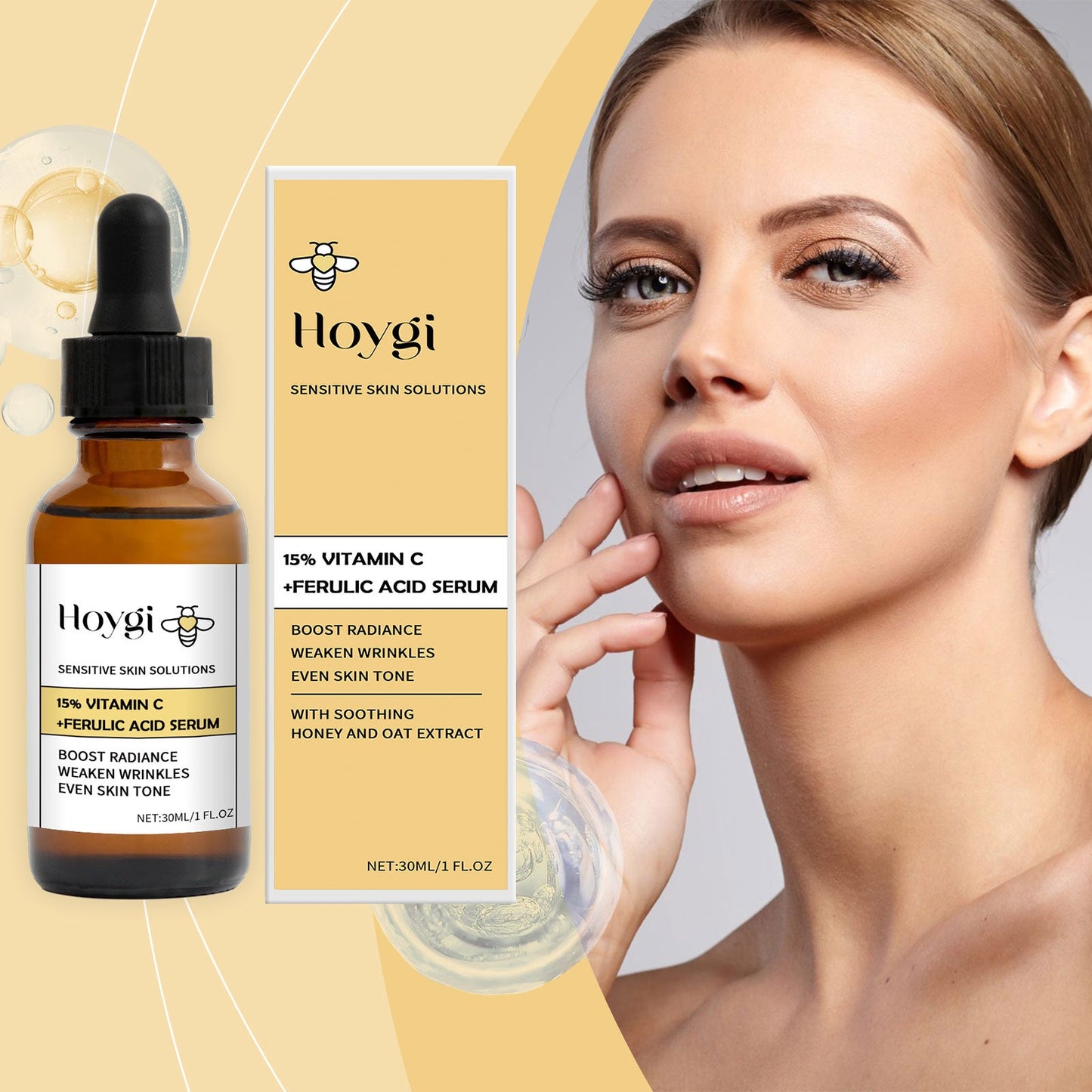 Vitamin C Honey Essence Firming Face Lift Moisturizing Hydrating Daily Application Essence - Korvel