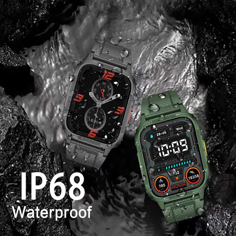 Smart Watch Outdoor Three proof 3-meter Waterproof Cross border Bluetooth Call Bracelet Monitoring Heart Rate and Blood Oxygen - Korvel
